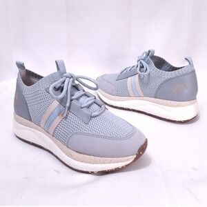 OTBT Speed Knit‎ Athletic Sneakers Womens 6.5 Suede Sky Blue Athleisure Shoes